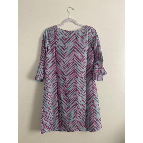 NWT Buckhead Betties "Twill Do Pink" Courtney Dress Bell Sleeve Size S - Picture 2 of 7